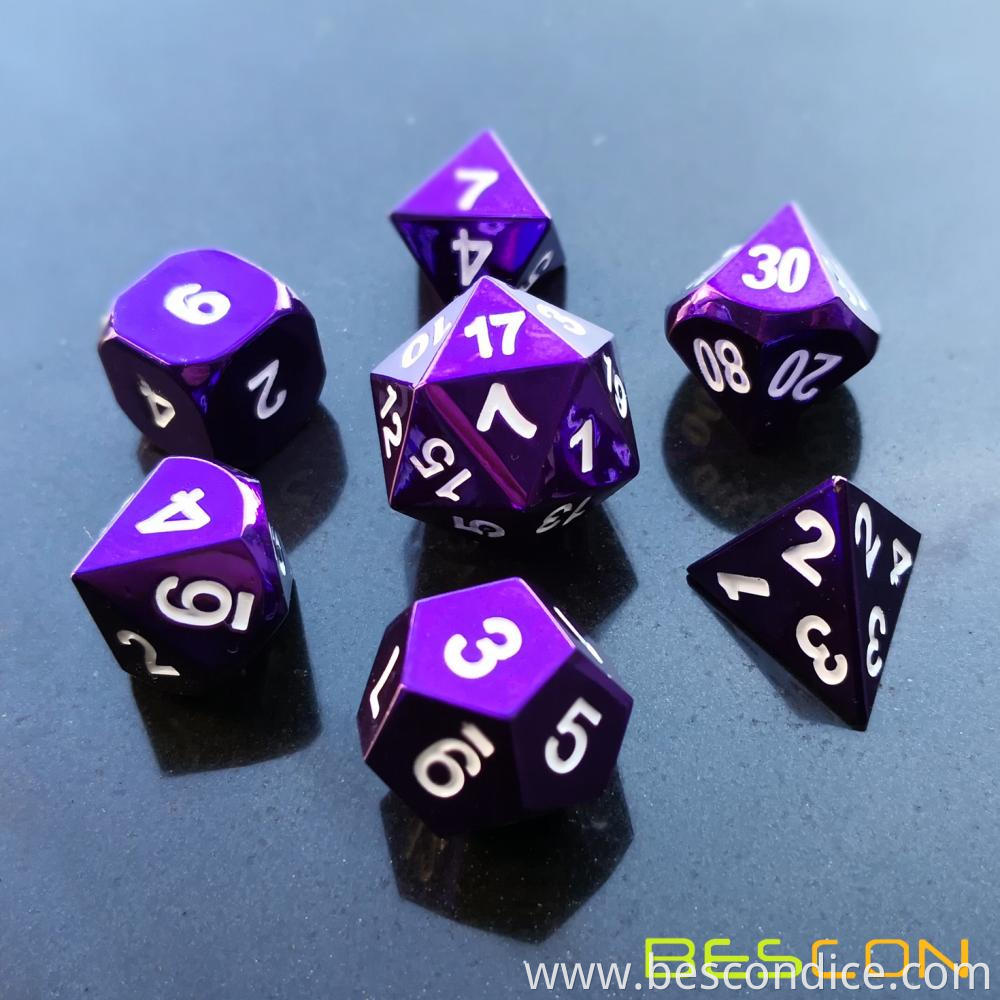 Royal Purple Solid Metal Dice For Dnd 3 Royal Purple Solid Metal Dice For Dnd 3